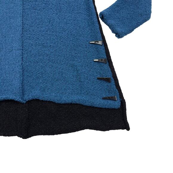 Habitat Cotton Blend Colorblock Artsy Art to Wear V-Neck Sweater Women's Size XL - Picture 2 of 6